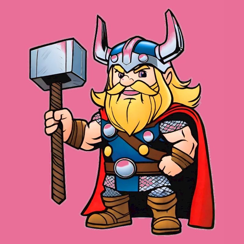 Cute Thor in comic book style