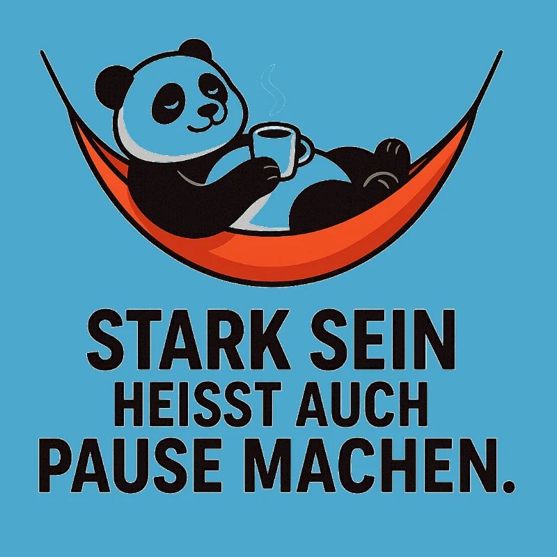 Panda Pause Kraft Spruch