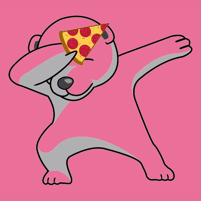 dab dabbing polar bear pizza fun gift bear polar