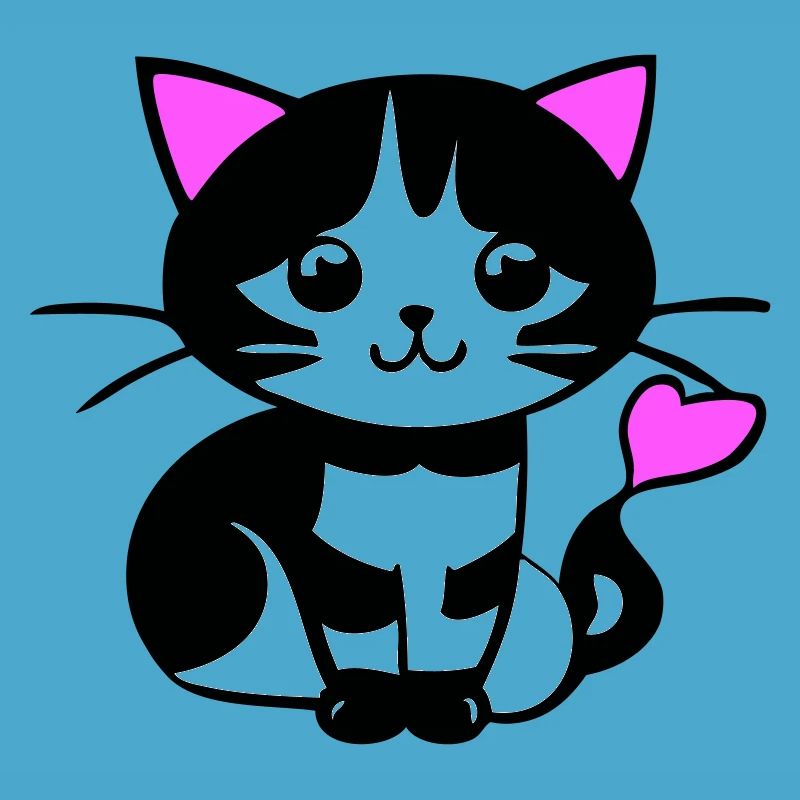 Chat mignon dans la bande dessinée