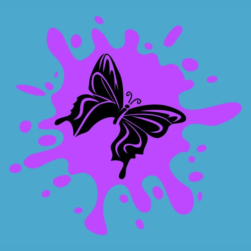 Papillon éclaboussure de couleur