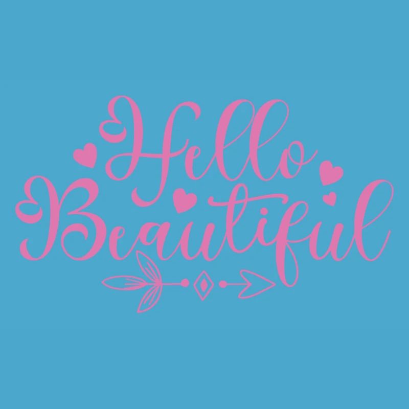 Bonjour Beautiful Script Hearts