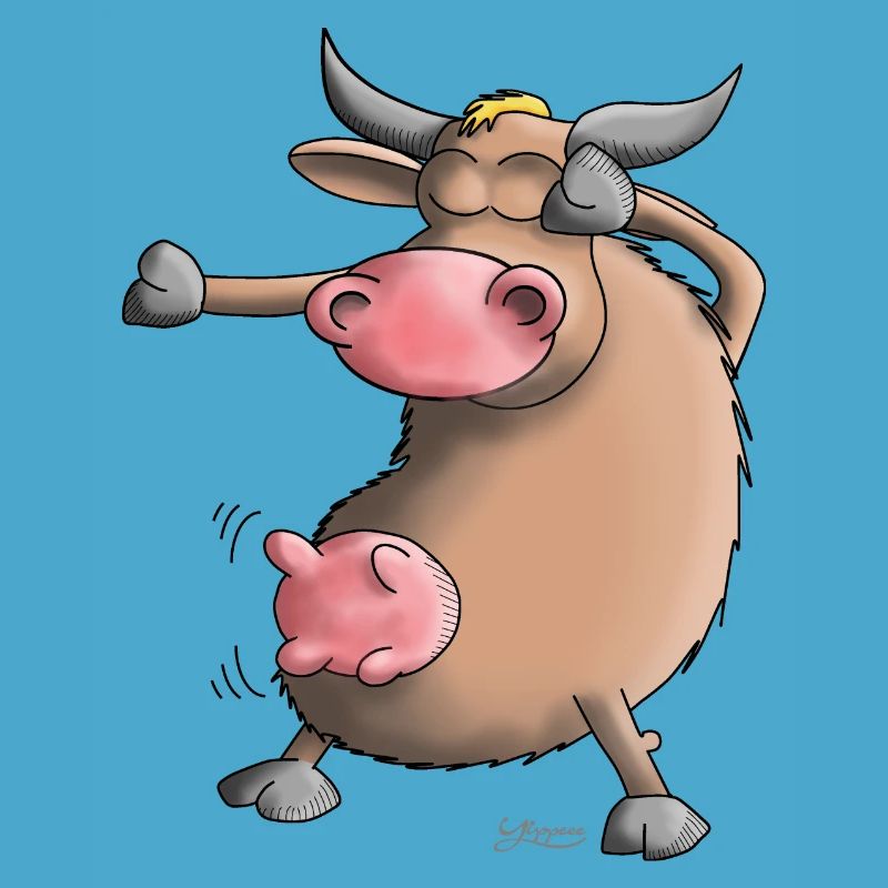 Funny Dab Dance - Cow - Dancing