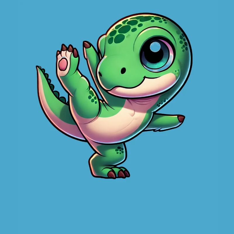 Dancing T-Rex on one leg Balancing dinosaur