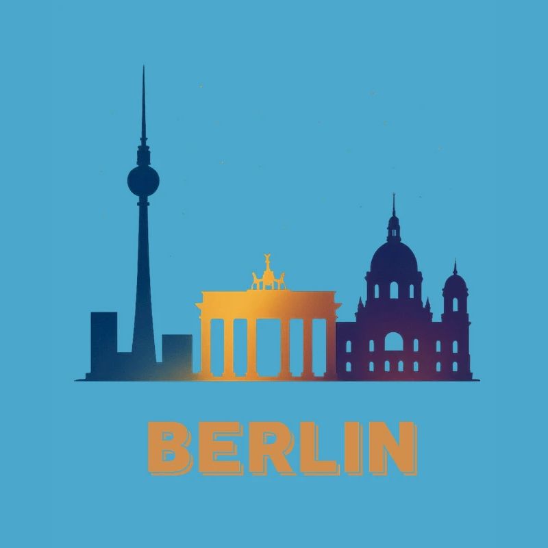 Berlin Skyline Gradient