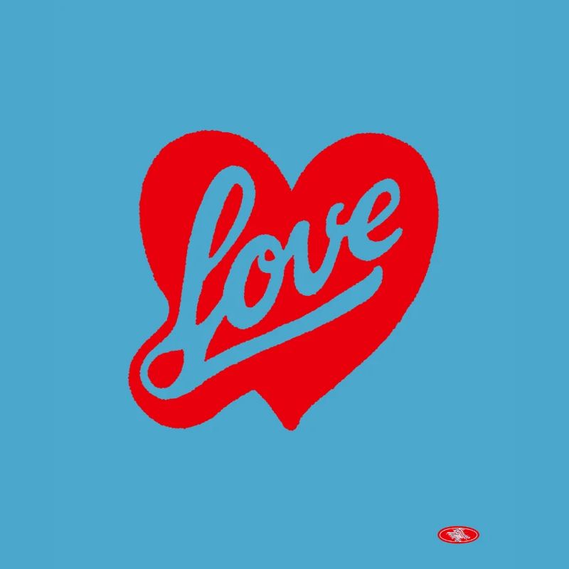 Rotes Liebesherz Script-Design