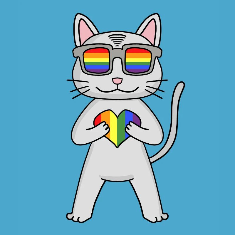 LGBT Katze Devon Rex Regenbogen