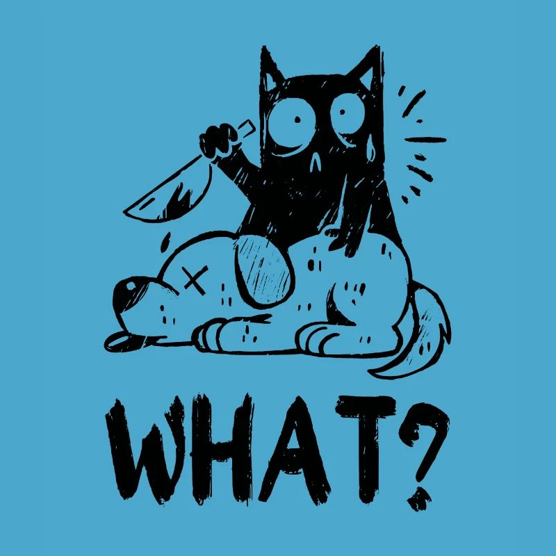 What? Mörderische Schwarze Katze mit Messer
