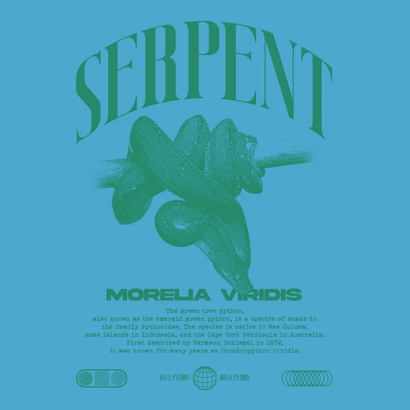 Green Tree Python Modern Reptile Keeper Streetwear