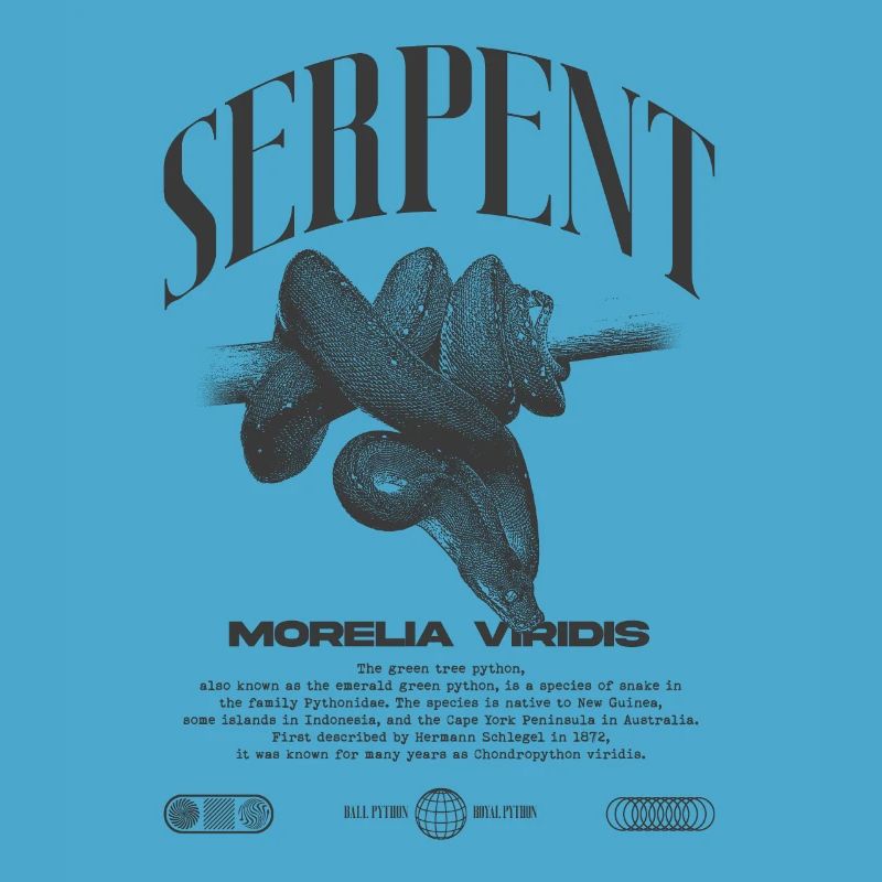 Green Tree Python Modern Reptile Keeper Streetwear