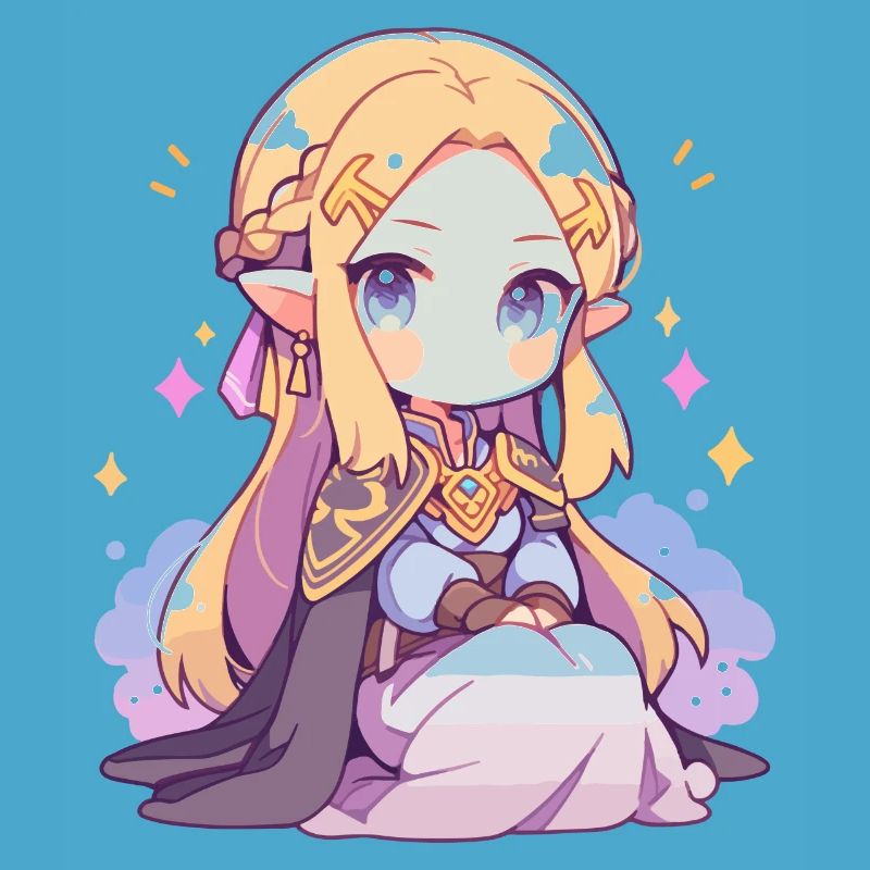 Princesse Chibi mignonne - Conception de conte de fées mignon