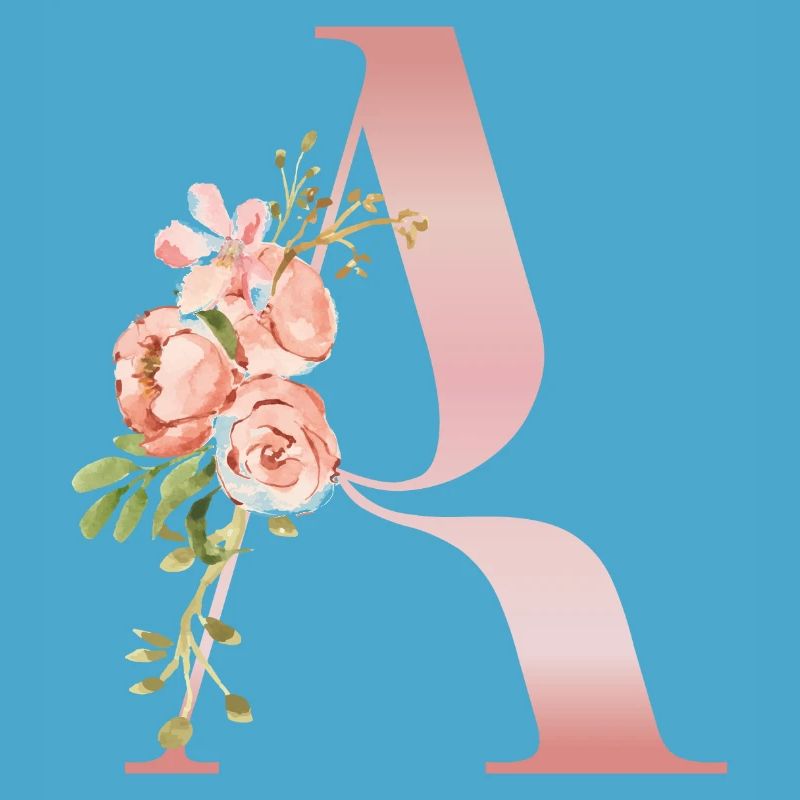 Monogramm Ein Pastellblume