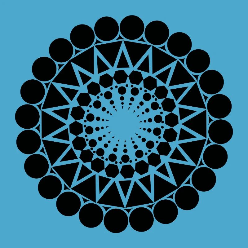 Geometric triangle mandala round pattern shape