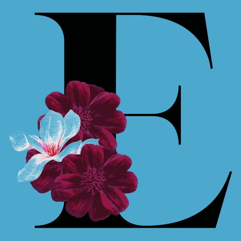 letter E flowered