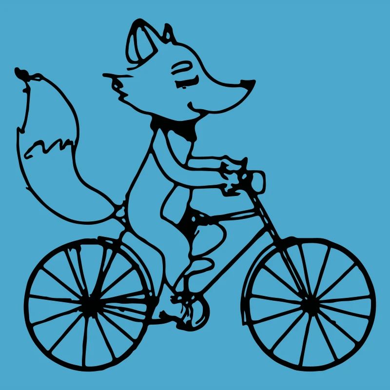 Fuchs Rides Bicycle Gift Idea Vector