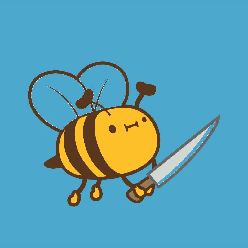 Rettet die Bienen oder sonst Messer Lustig Niedliche Biene Imker