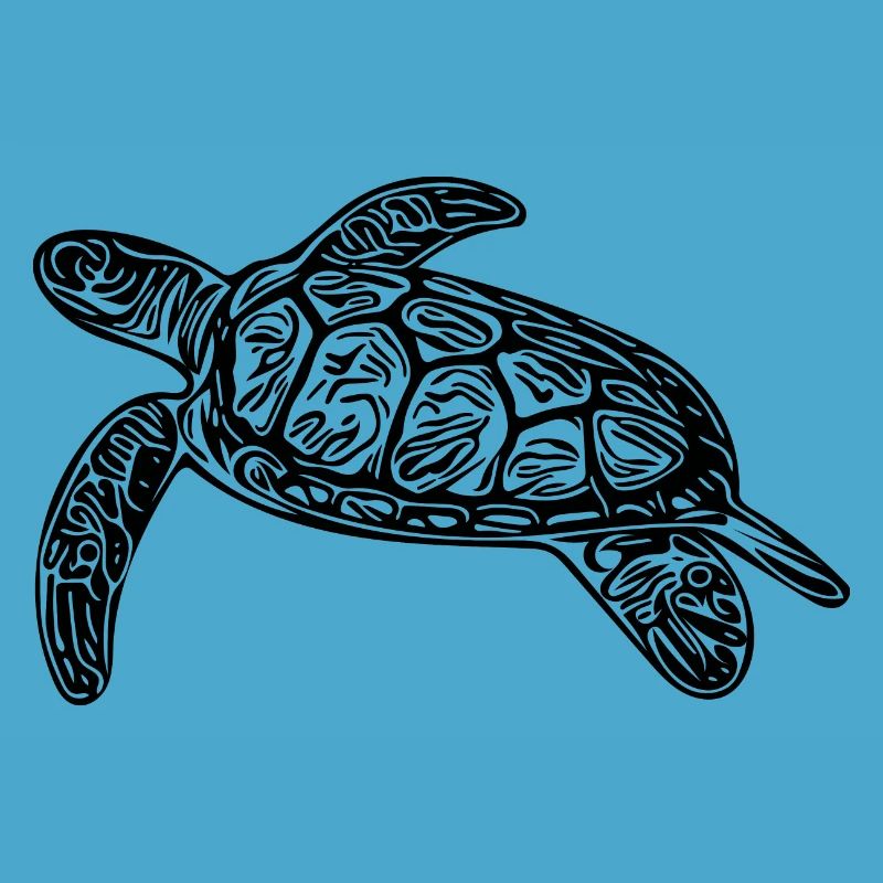 Small floating turtle