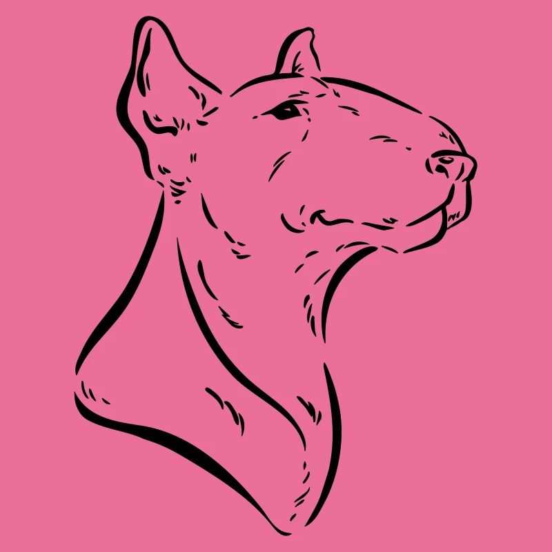 Bull terrier white customizable terrier