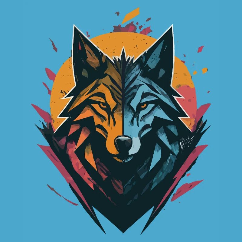 Wolf Double Sided Sun Moon