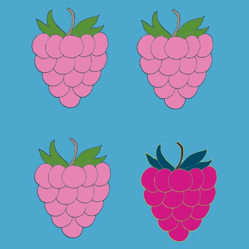 Double Raspberry Pop Art