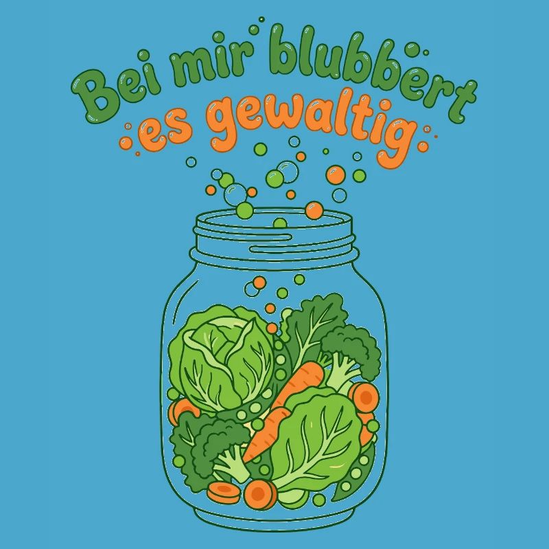 Fermentation Vegetable Mason Jar Bubbling