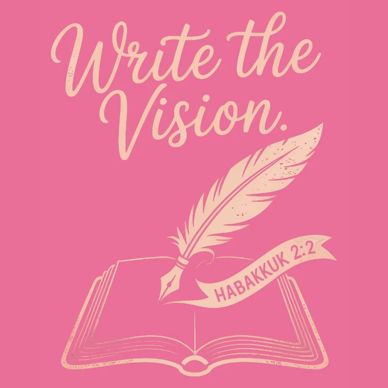 Write the Vision - Feather & Open Book
