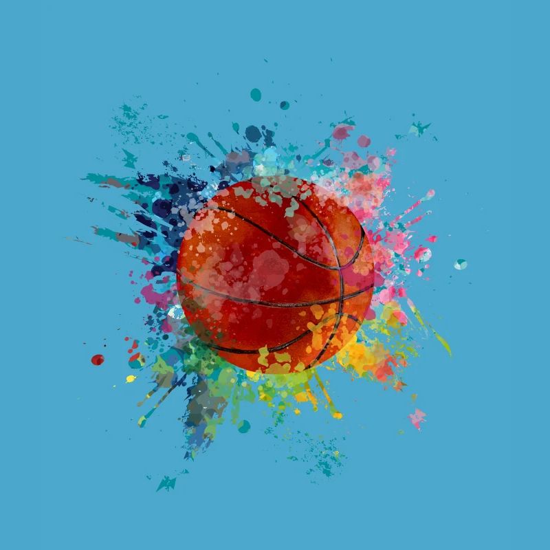 A eau explosion de couleur Splash Design Basket-ball
