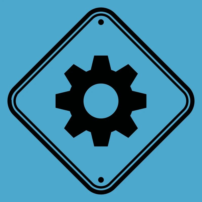 engineer gear danger shield zone caution mecha