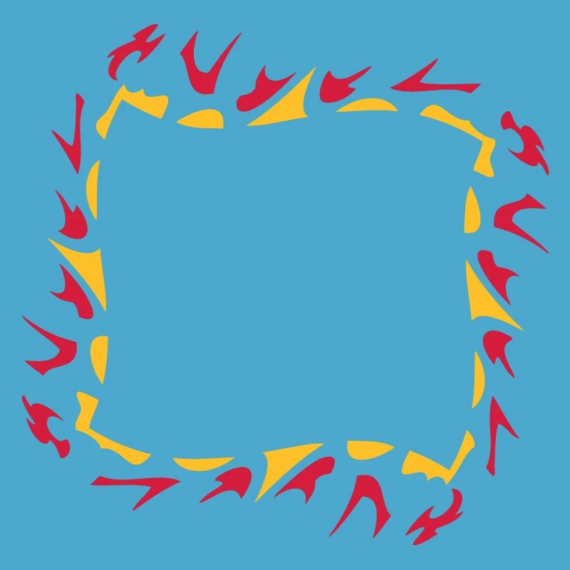 Abstract fire flame frame