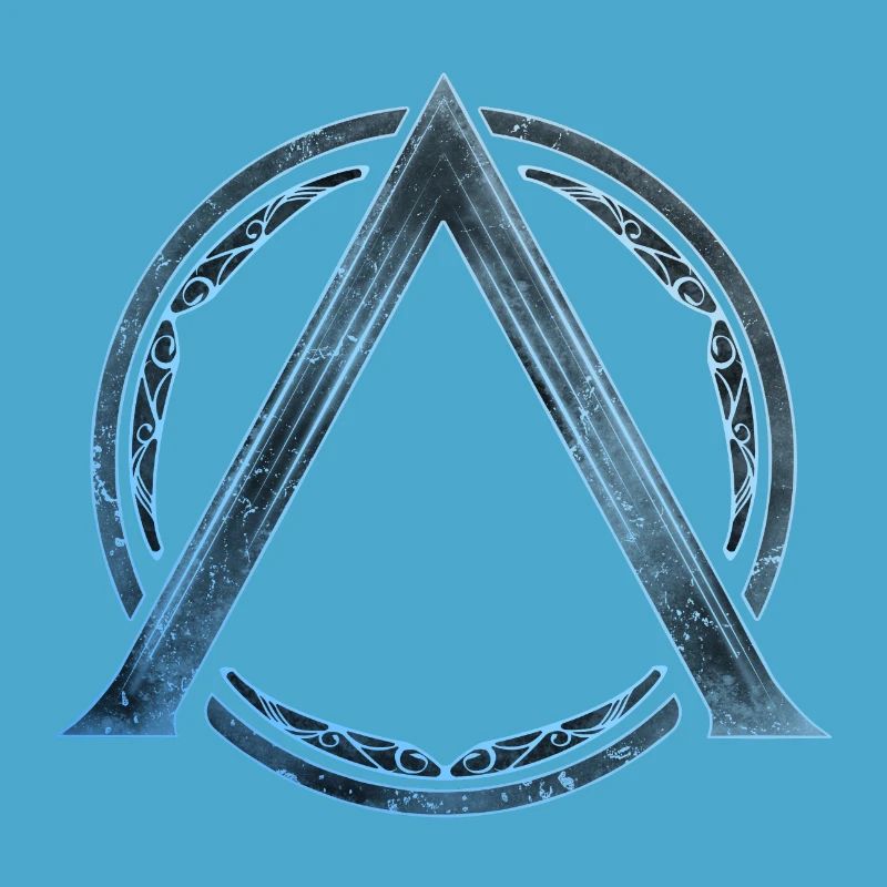 Sparta Lambda Symbol Blau Eis