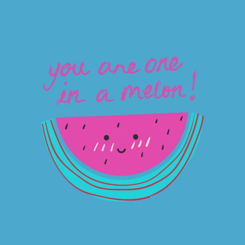 Pastèque avec phrase