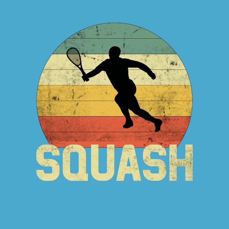 Squash silhouette | Squash player squash vintage