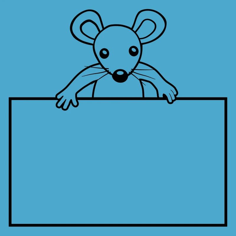 Schild mit Maus