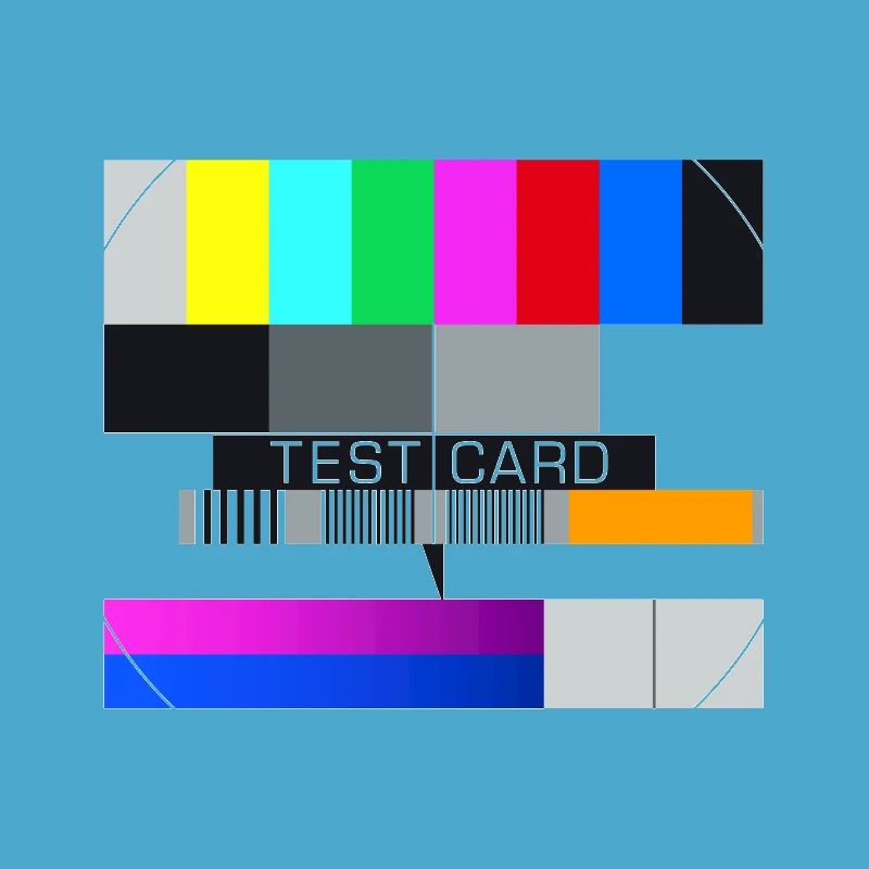 Test Image Television Screen Nostalgic Display
