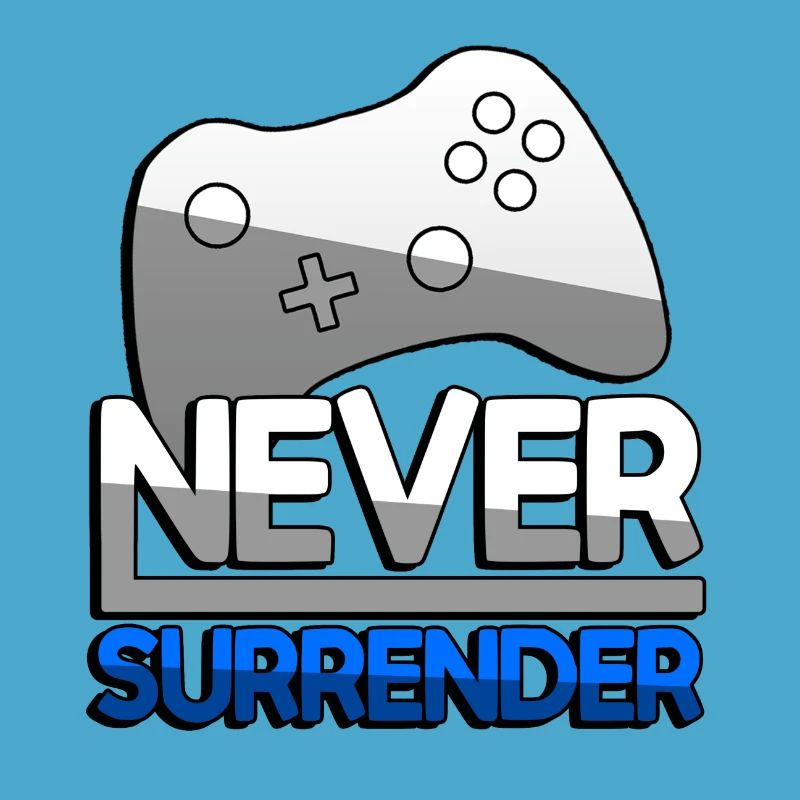 NEVER SURRENDER (Blue) + Controller - Gaming