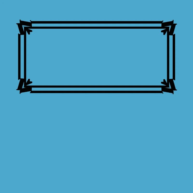 Rectangular frame with ornaments