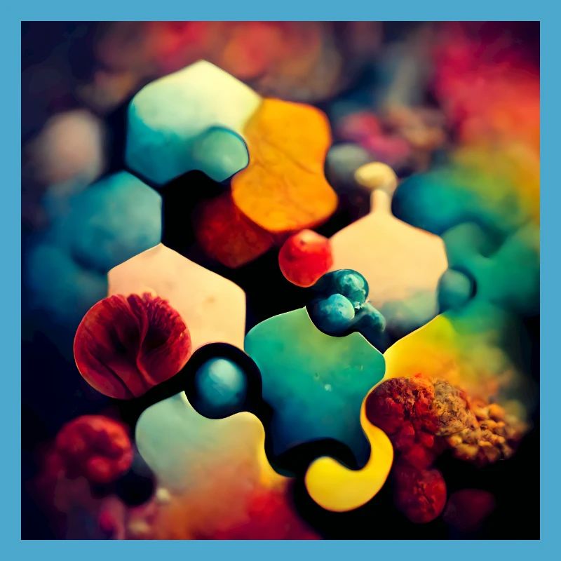 A puzzle with molecules