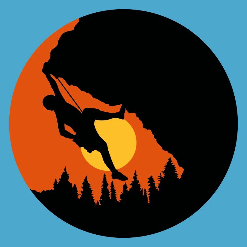 Sun Evening Climbing Silhouette