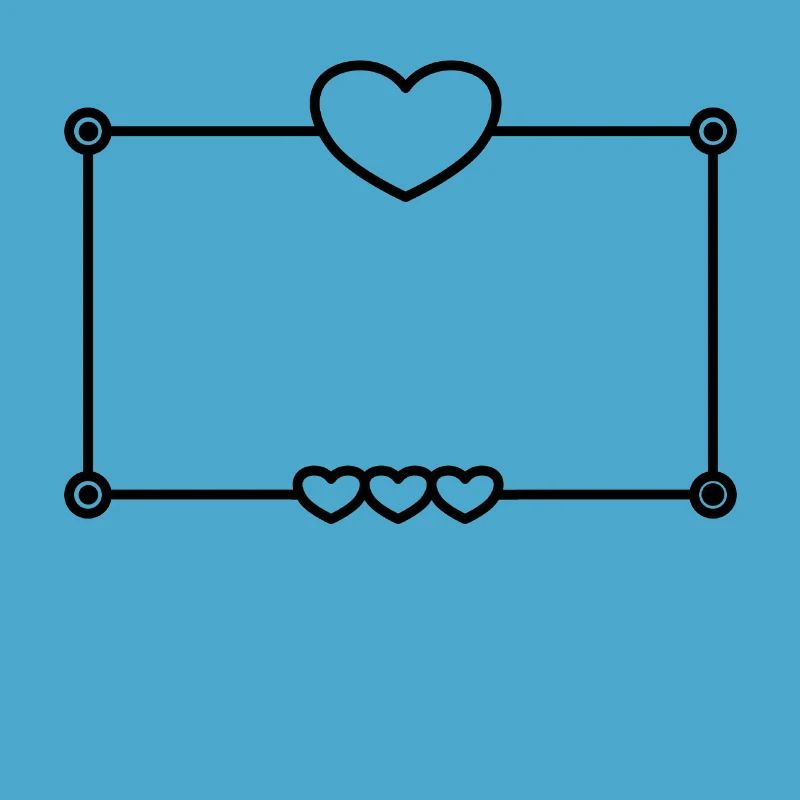 Heart Frame Rectangular Shape Background