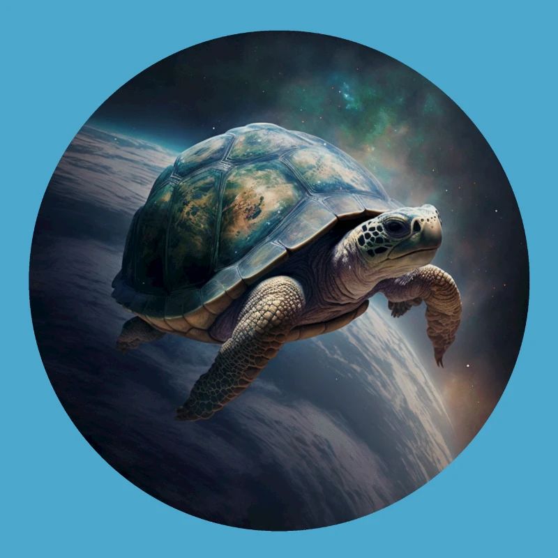 Mutter Erde schwebt langsam durch das Universum