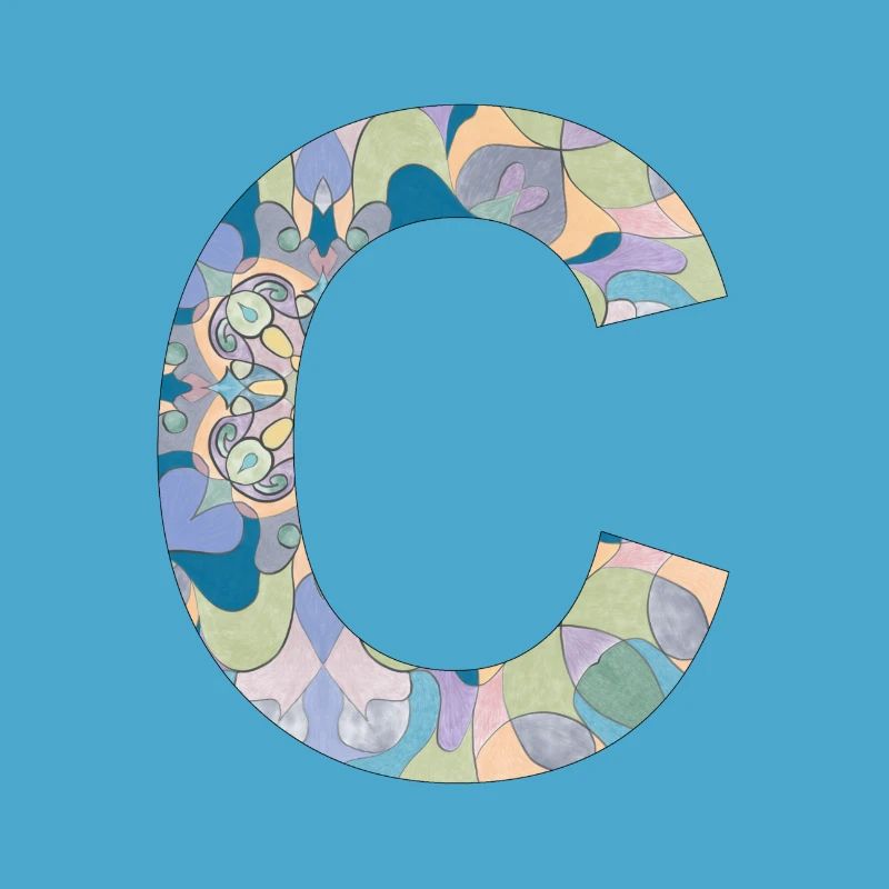 Buchstabe C im Mandala