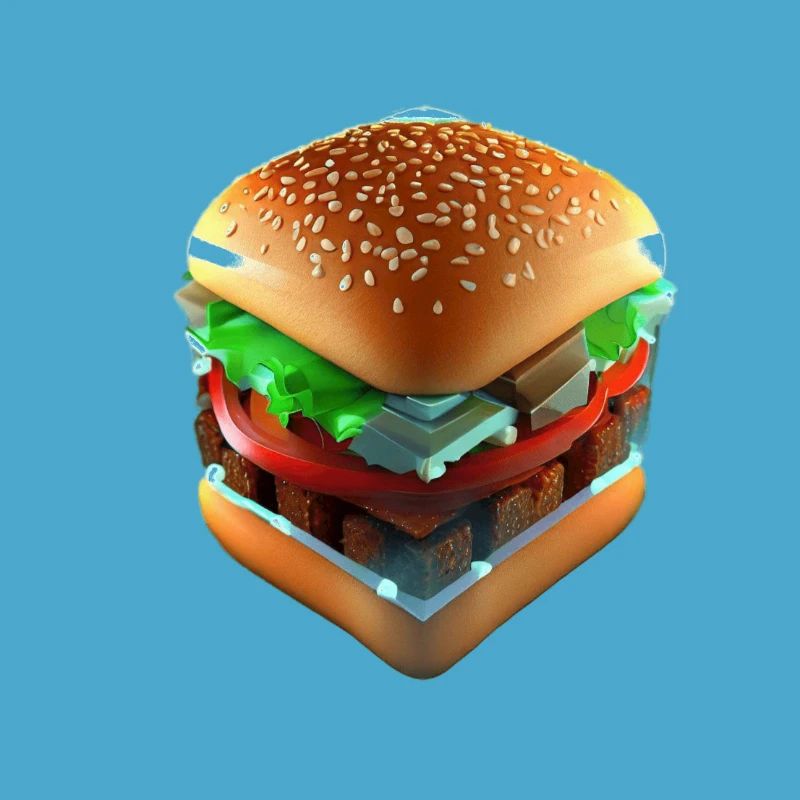 Hamburger Lover 3D Cube