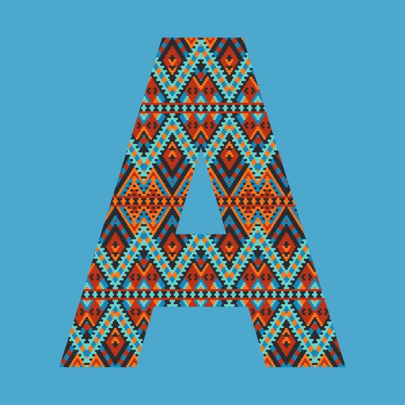 Buchstabe A- Boho-Design