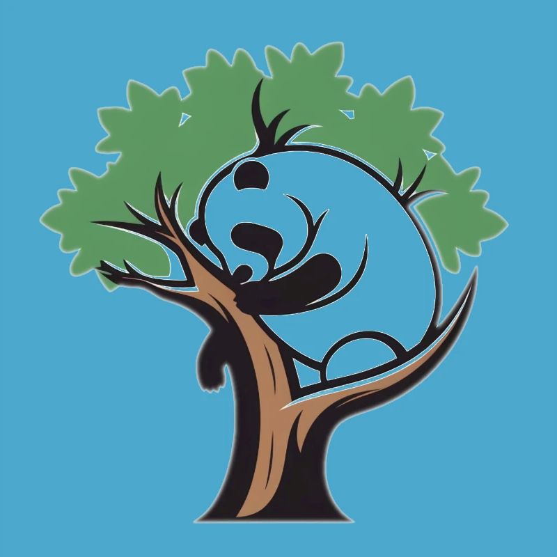 Panda in einem Baum