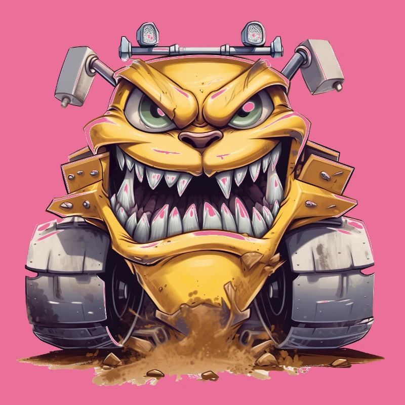 Aggressive construction machine shows its teeth