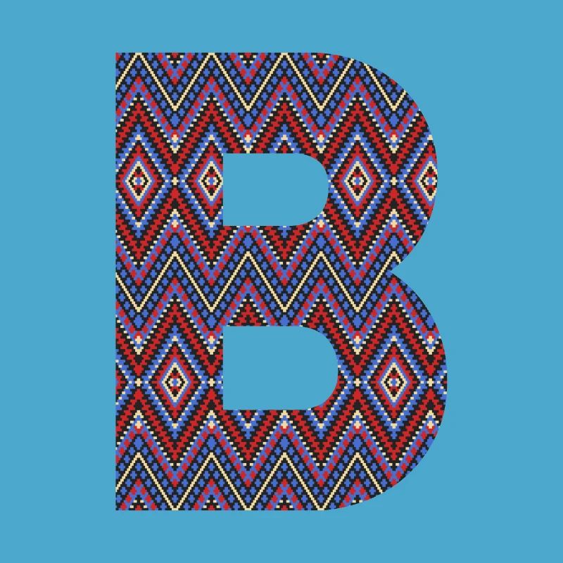 Monogram Letter B- geometric pattern