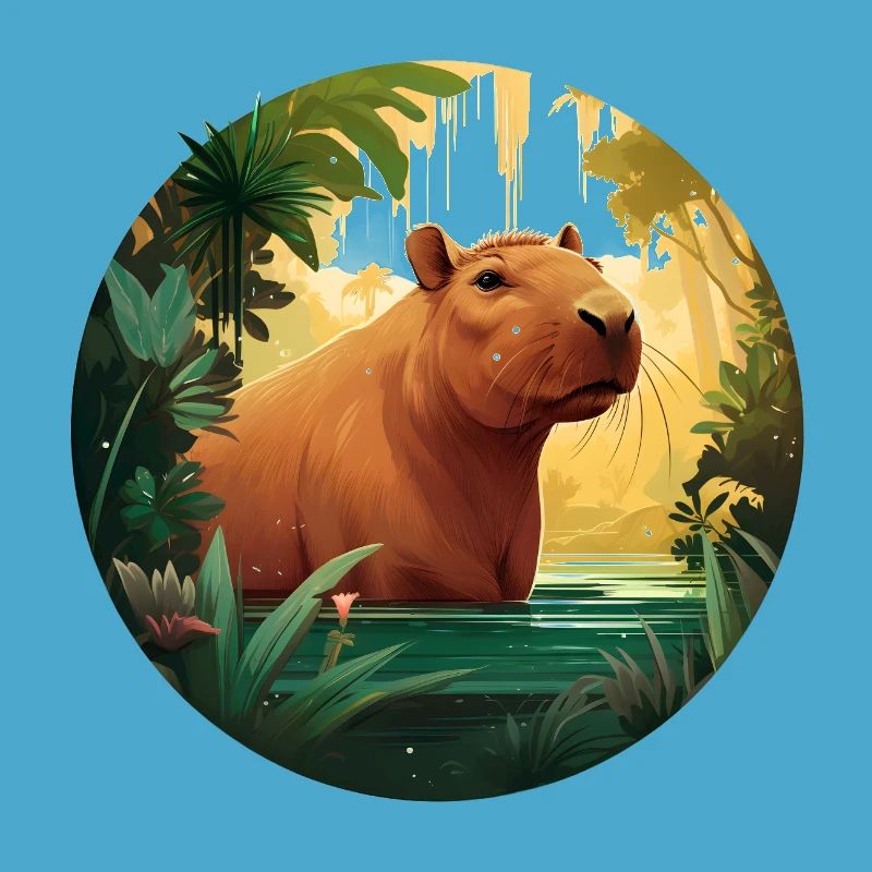 Baignade Capybara