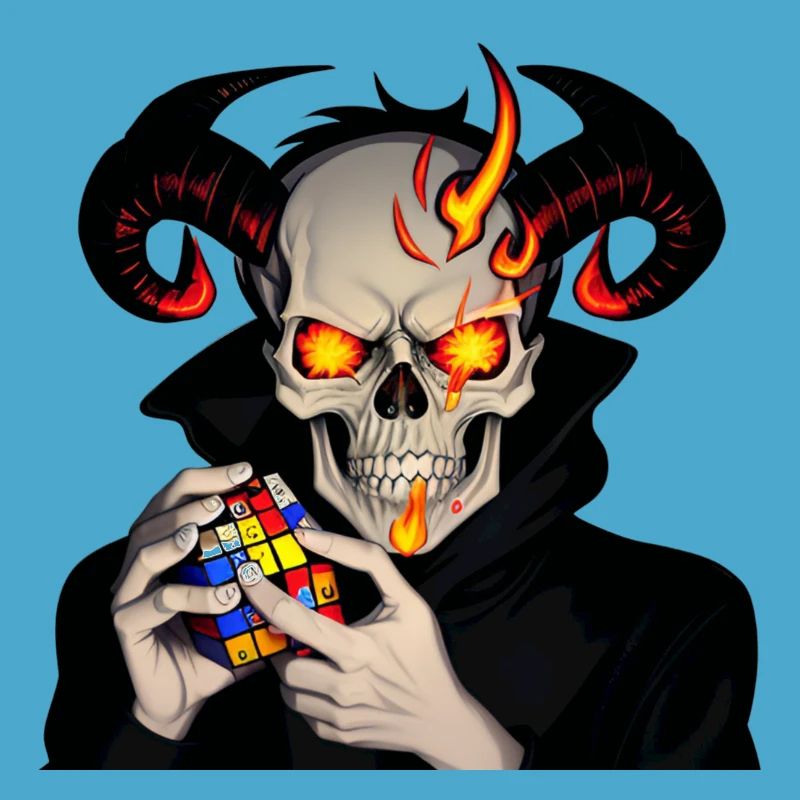 Horned skull | Solving his cursed puzzle cube