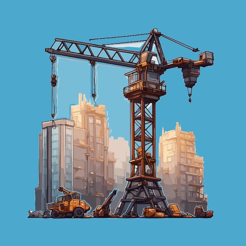 Crane / construction site / winch / crane system
