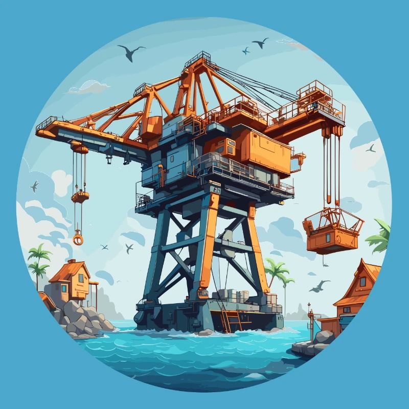 Crane / construction site / winch / crane system